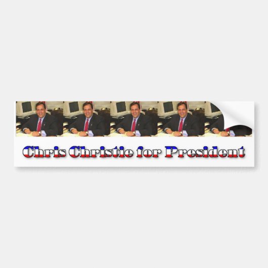 Chris Christie's voor President Bumpersticker (Voorkant)