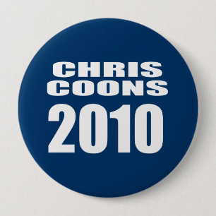 CHRIS COONS VOOR SENAAT RONDE BUTTON 4,0 CM