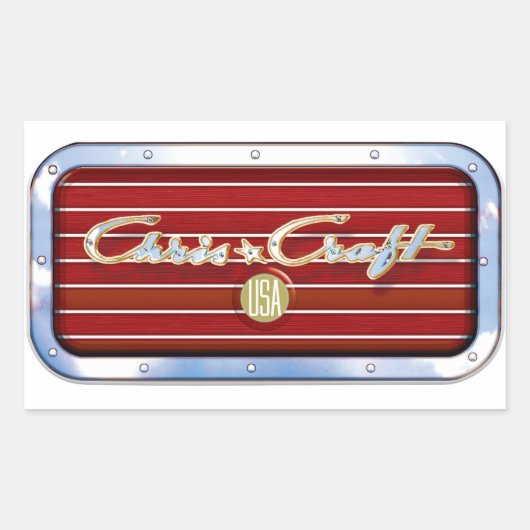 Chris Craft Boats Rechthoekige Sticker (Voorkant)
