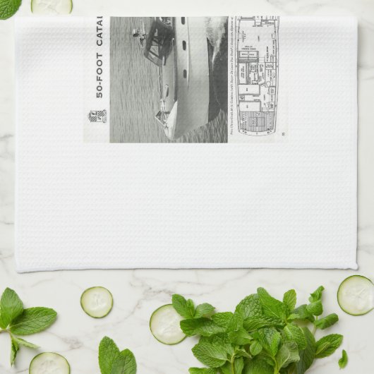 Chris Craft Catalina Boats Kitchen Towel 24 x 16 i Theedoek (Gevouwen)