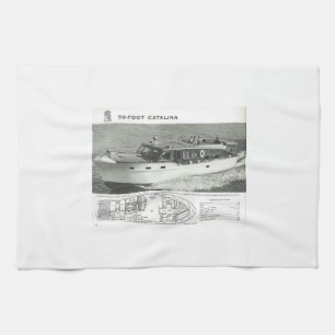 Chris Craft Catalina Boats Kitchen Towel 24 x 16 i Theedoek