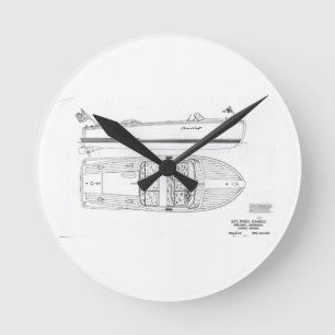 Chris Craft Riviera Runabout Boat Wall klok