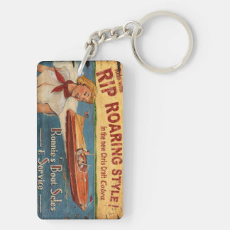 Chris Craft Wood Cobra Boat Advertisement Sleutelhanger