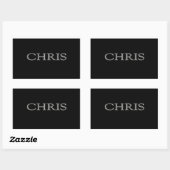 Chris Custom Raised Lettering Rechthoekige Sticker (Vel)