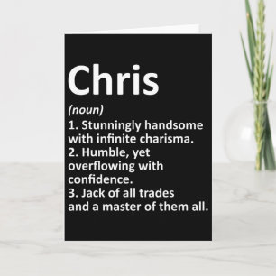 Chris Definition Personalized Name Funny Birthday Kaart