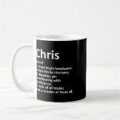 Chris Definition Personalized Name Funny Birthday Koffiemok (Links)