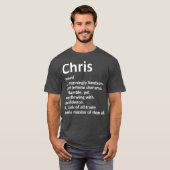 CHRIS Definition Personalized Name Funny Gift T-shirt (Voorkant volledig)