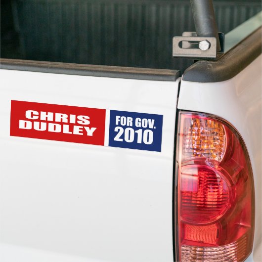 CHRIS DUDLEY VOOR GOVERNOR BUMPERSTICKER (Op Truck)