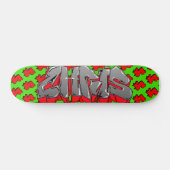 Chris Graffiti Custom Personalized Cash Skateboard (Horizontaal)