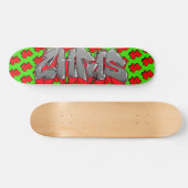 Chris Graffiti Custom Personalized Cash Skateboard (Horizontaal)
