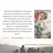 Chris Hadfield Leiderschap Sticker (Voorkant)