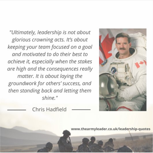 Chris Hadfield Leiderschap Sticker (Voorkant)
