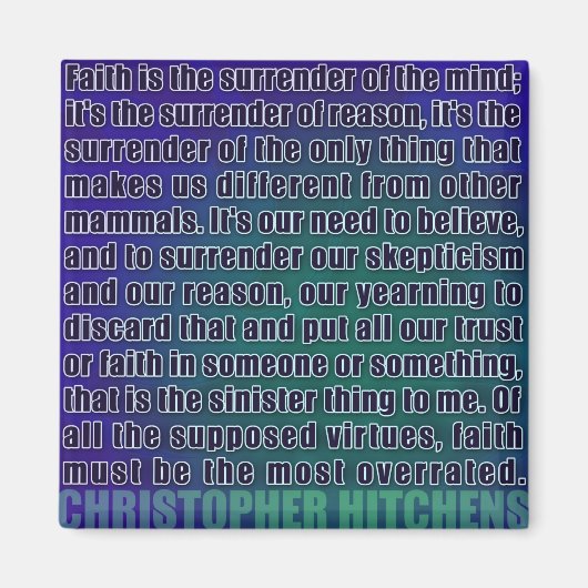 Chris Hitchens Surrender of Reason (Blues) Magnet (Voorkant)