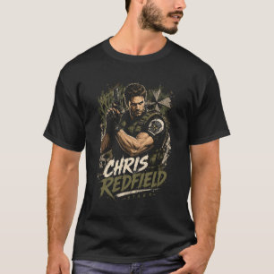 Chris Horror Redfield Kunst 07 Basic Donker T-Sh T-shirt