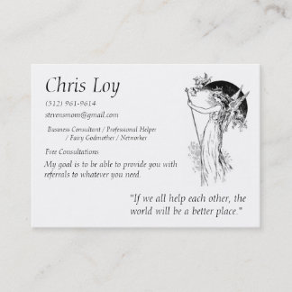 Chris Loy Fairy Godmoeder Visitekaartje