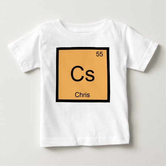 Chris Naam Chemie Element Periodiek Systeem (Voorkant)