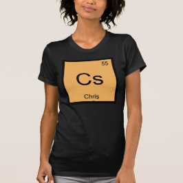 Chris Naam Chemie Element Periodiek Systeem T-shirt