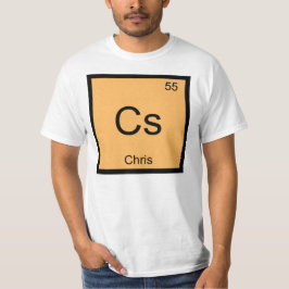 Chris Naam Chemie Element Periodiek Systeem T-shirt