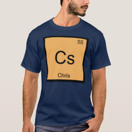 Chris Naam Chemie Element Periodiek Systeem T-shirt