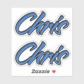 Chris Name blue Aufkleber Sticker Stickerset (Vel)