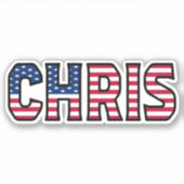 Chris Name Vorname USA Sticker Stickerset (Voorkant)