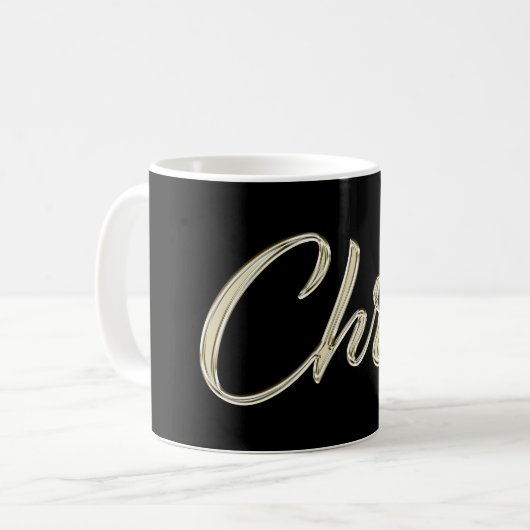 Chris Name whitegold Tasse Teetasse Kaffeetasse Koffiemok (Voorkant links)
