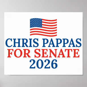 Chris Pappas voor Senaat 2026 Verkiezing Poster