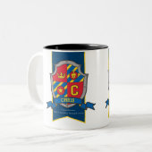 Chris ridder schild rood blauw naam betekent mok (Voorkant links)