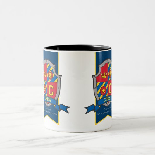 Chris ridder schild rood blauw naam betekent mok (Center)