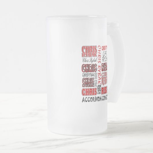 Chris Rybak over logo Rood zwart Matglas Bierpul (Voorkant rechts)