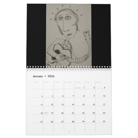 Chris Taylor Music and Art Calendar 2008 Kalender (Jan 2026)