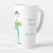 'Chris' - Uitlijning is Key Yoga Latte Mok (Rechterhoek)