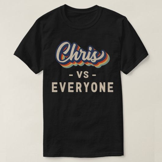 Chris versus iedereen t-shirt (Design voorkant)