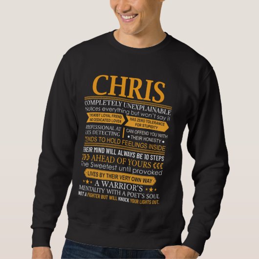 Chris Voornaam Shirt - Persoonlijke naam Chris (Voorkant)