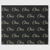 Chris Vorname Name edles Geschenkpapier Papier (Vlak)