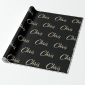Chris Vorname Name edles Geschenkpapier Papier (Uitgerold)
