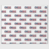 Chris Vorname Name USA US Geschenkpapier Papier (Vlak)