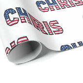 Chris Vorname Name USA US Geschenkpapier Papier (Rol Hoek)