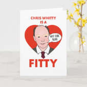 Chris Whitty is een Fitty - Wenskaart Kaart (Gele Bloem)