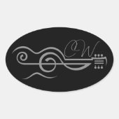 Chris Woodward Treble gitaar Logo Sticker (Voorkant)