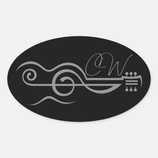 Chris Woodward Treble gitaar Logo Sticker (Voorkant)