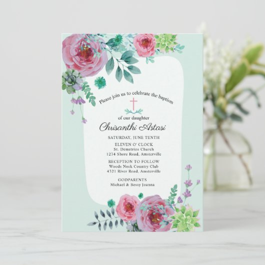 Chrisanthi Uitnodiging (Staand voorkant)