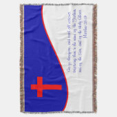 Chrisitan Flag geïnspireerd Deken (Voorkant Verticaal)