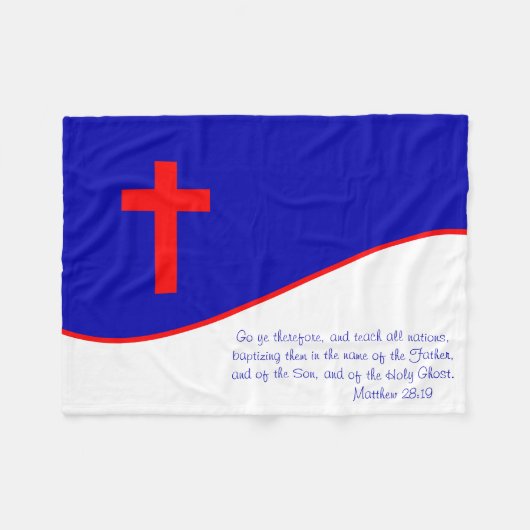 Chrisitan Flag geïnspireerd Fleece Deken (Voorkant (Horizontaal))