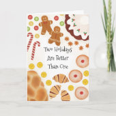 Chrismakkuh Kersthanukkah Funny Cute Bedankkaart (Voorkant)