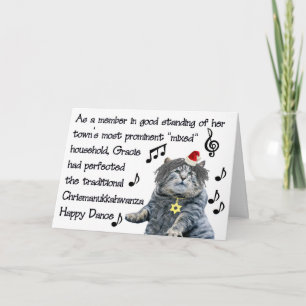 Chrismanukkahwanza Dance Feestdagen Kaart
