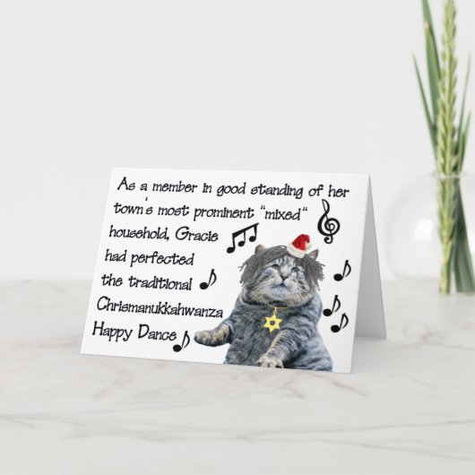 Chrismanukkahwanza Dance Feestdagen Kaart (Voorkant)