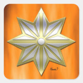 Chrismas Dinner Party Vierkante Sticker (Voorkant)