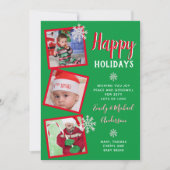 Chrismas Foto collage Sjabloon Greetings nodigt ui Kaart (Voorkant)