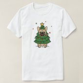 Chrismas french bulldog tshirt (Design voorkant)